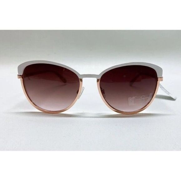 Jessica Simpson J5316 WHRG White Rose Gold Cat Eye Sunglasses - Picture 4 of 5